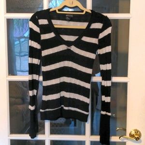 Black and White Striped Sweater